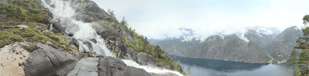 Panoramic Photograph of the view from the Langfossen viewpoint